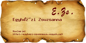Egyházi Zsuzsanna névjegykártya