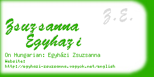 zsuzsanna egyhazi business card